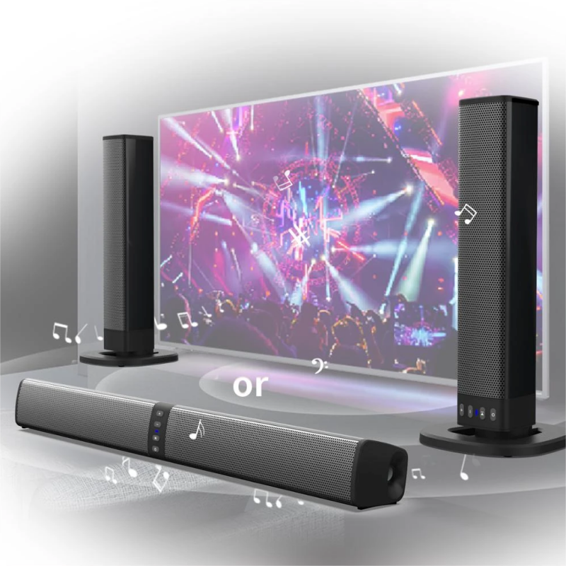 Home Cinema With Wireless Rear Speakers - Powerful Soundbar Sound Radio Blaster Bar