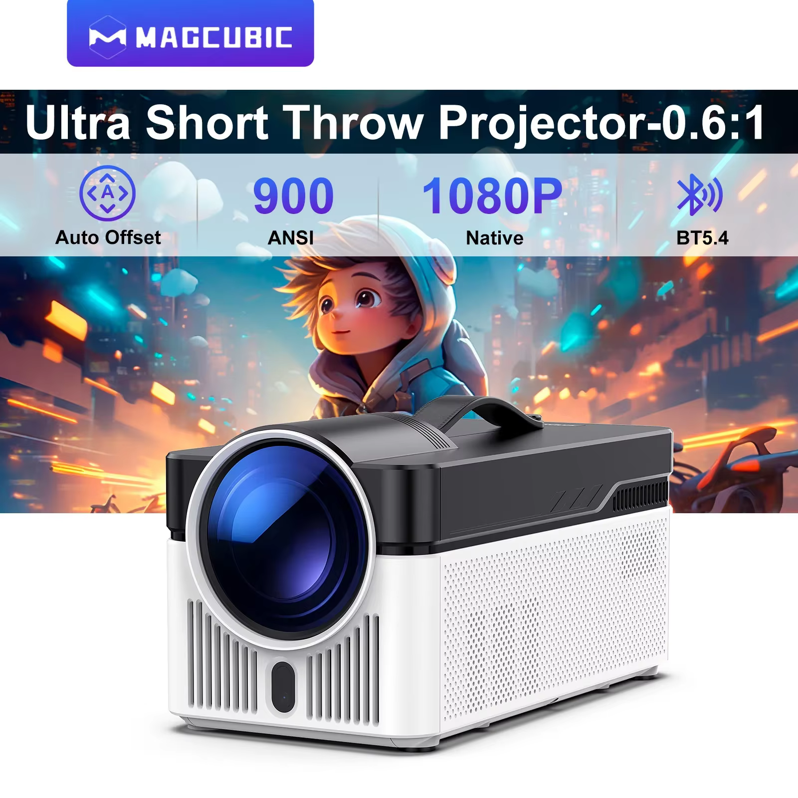 Home Cinema Ultra Short Throw Projector - Magcubic HY450 Projector Home Projector Ultra