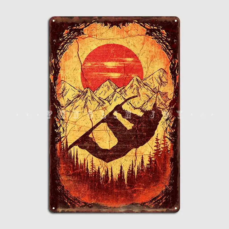 Home Cinema Interiors - Snowboard Metal Sign Plaques Home Personalized