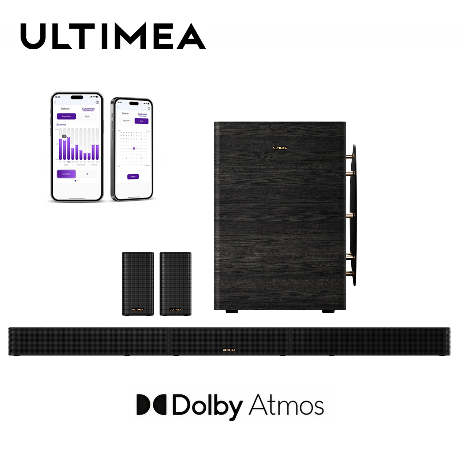 Home Cinema With Wireless Rear Speakers - ULTIMEA 980W 7.1.4 Soundbar with Dolby