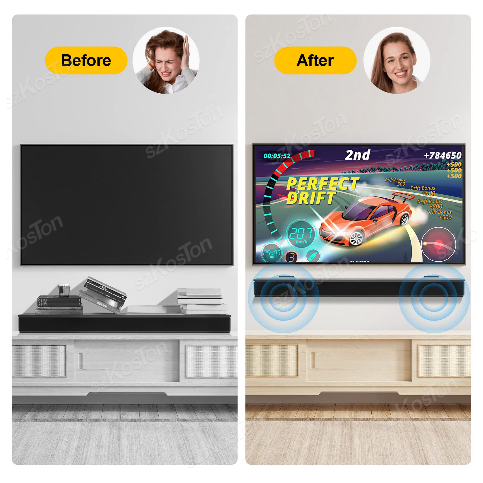 2 PCS Soundbar Mount Wall Brac - Home Cinema Tv incelemesi ve fiyatı