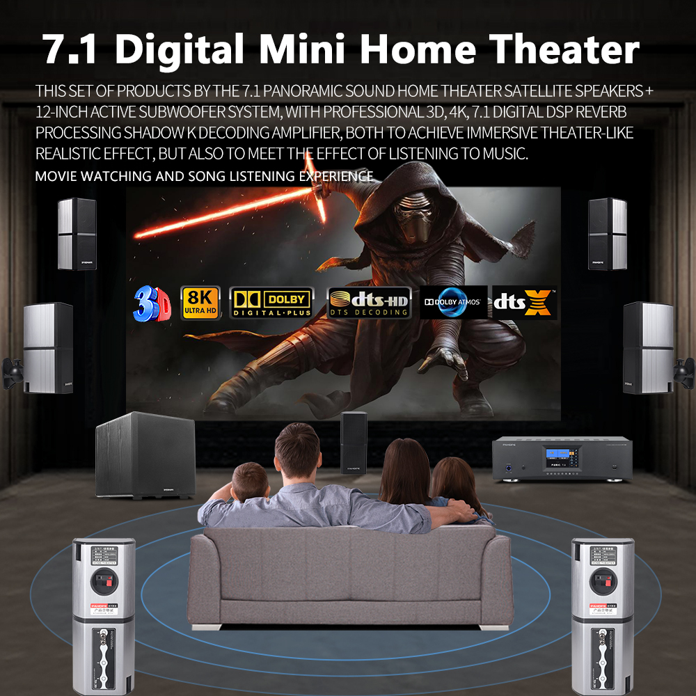 7.1DTS Mini Satellite Home The - Surround Sound Decoder incelemesi ve fiyatı