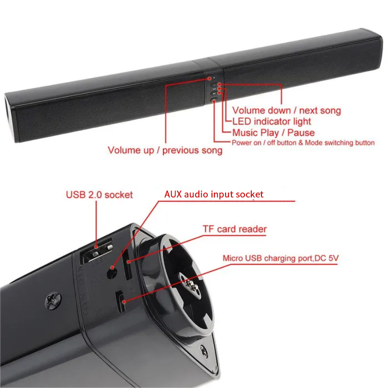 Powerful Soundbar Sound Radio  - Home Cinema With Wireless Rear Speakers incelemesi ve fiyatı