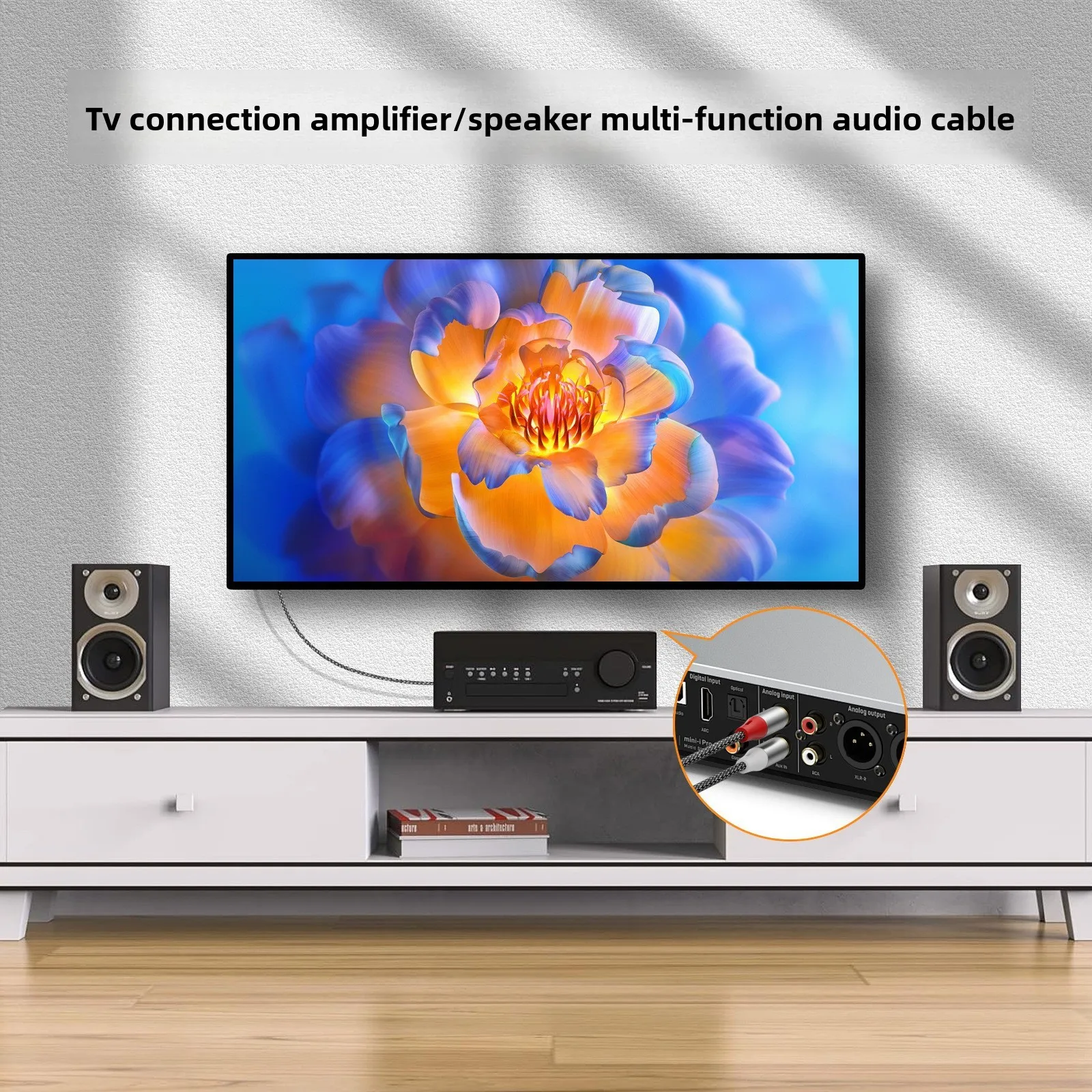 Double RCA audio cable, 2 pair - Home Cinema Subwoofer incelemesi ve fiyatı