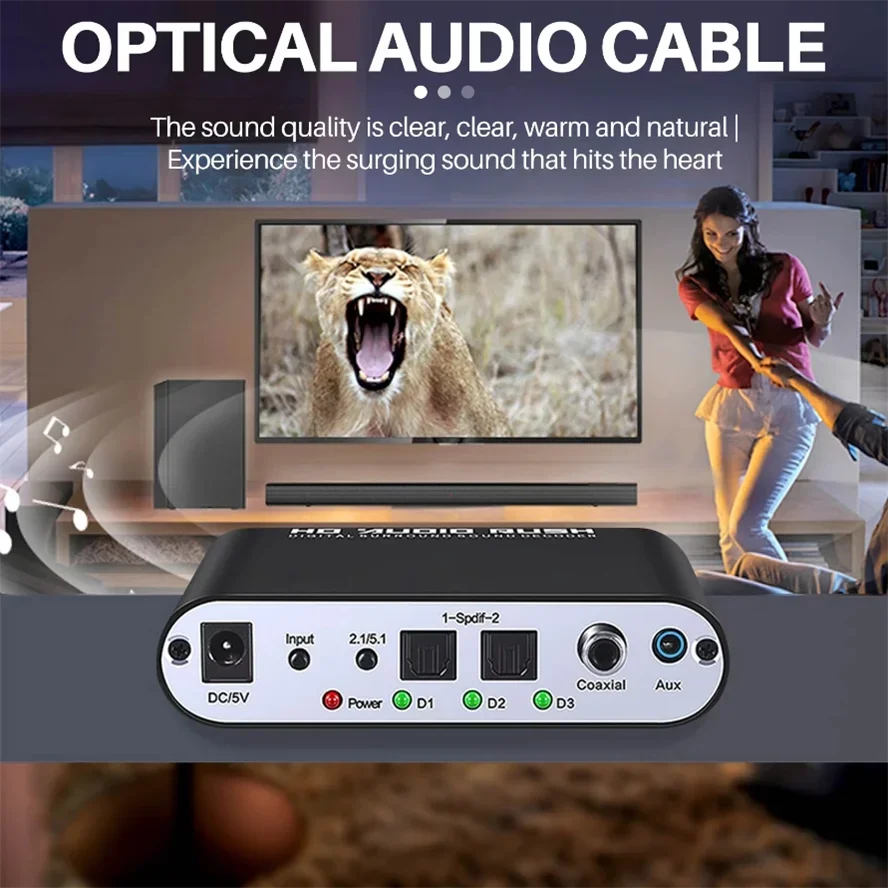 Digital to Analog 5.1 Audio De - Surround Sound Decoder incelemesi ve fiyatı