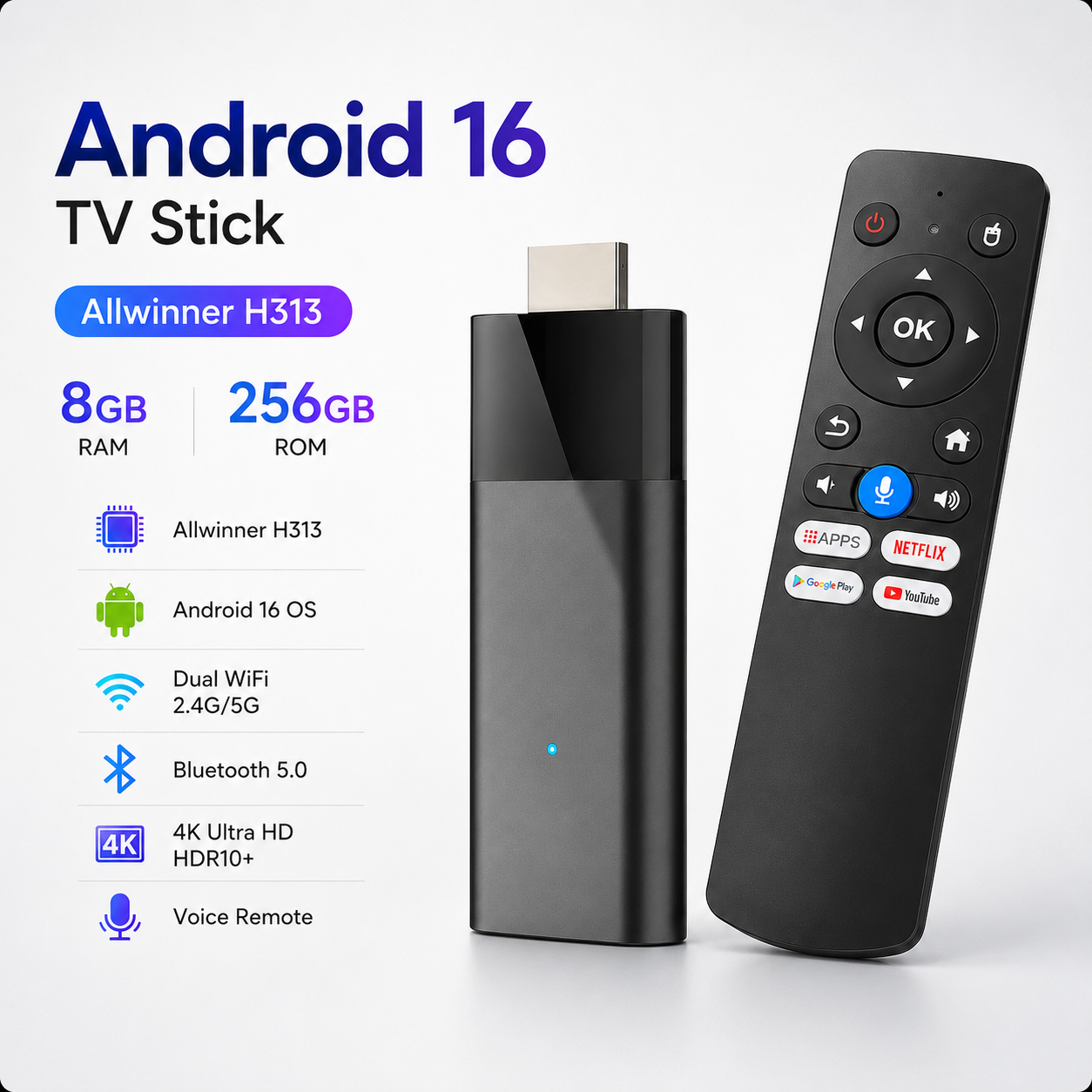 Android 16 TV Stick 4K Allwinn - Home Cinema Tv incelemesi ve fiyatı