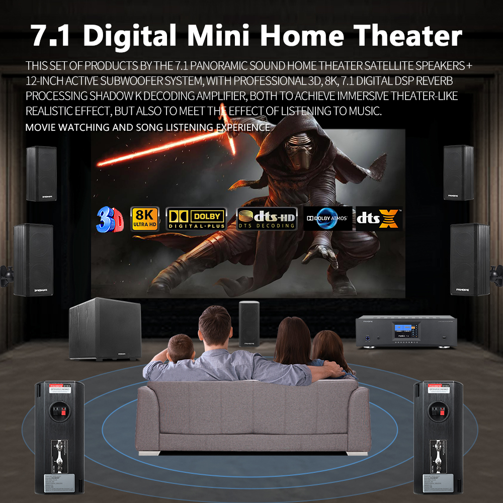7.1DTS Mini Satellite Home The - Surround Sound Decoder incelemesi ve fiyatı