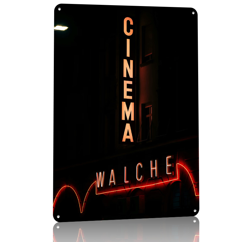Cinema Neon Sign Metal Poster  - Home Cinema Interiors incelemesi ve fiyatı