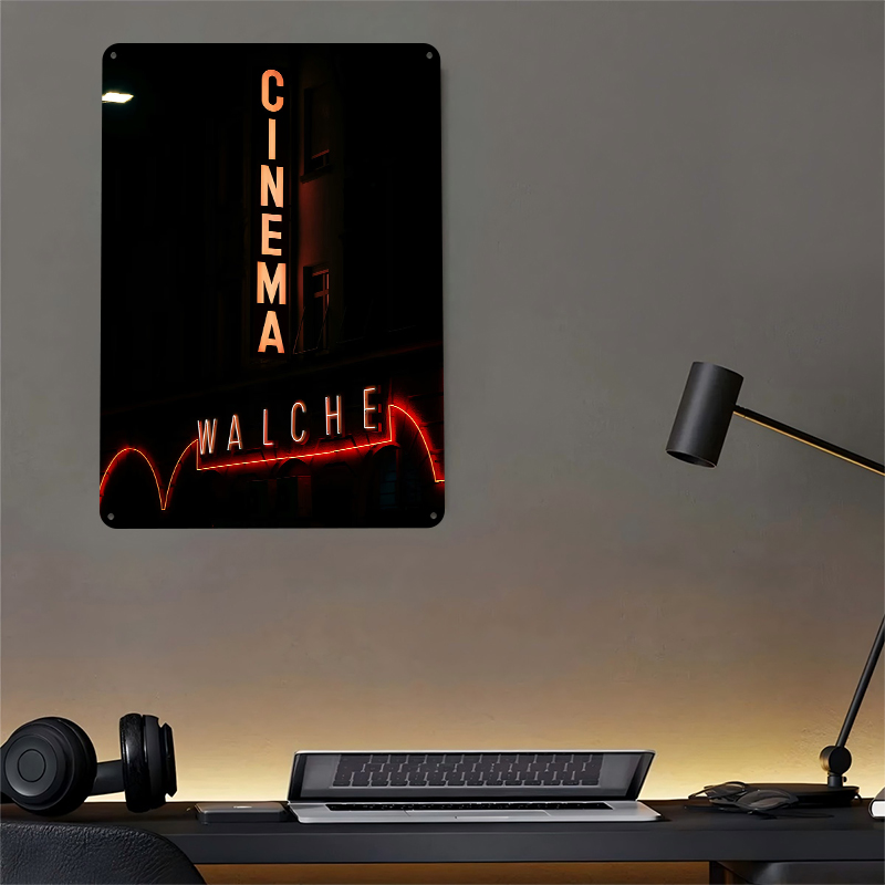 Cinema Neon Sign Metal Poster  - Home Cinema Interiors incelemesi ve fiyatı