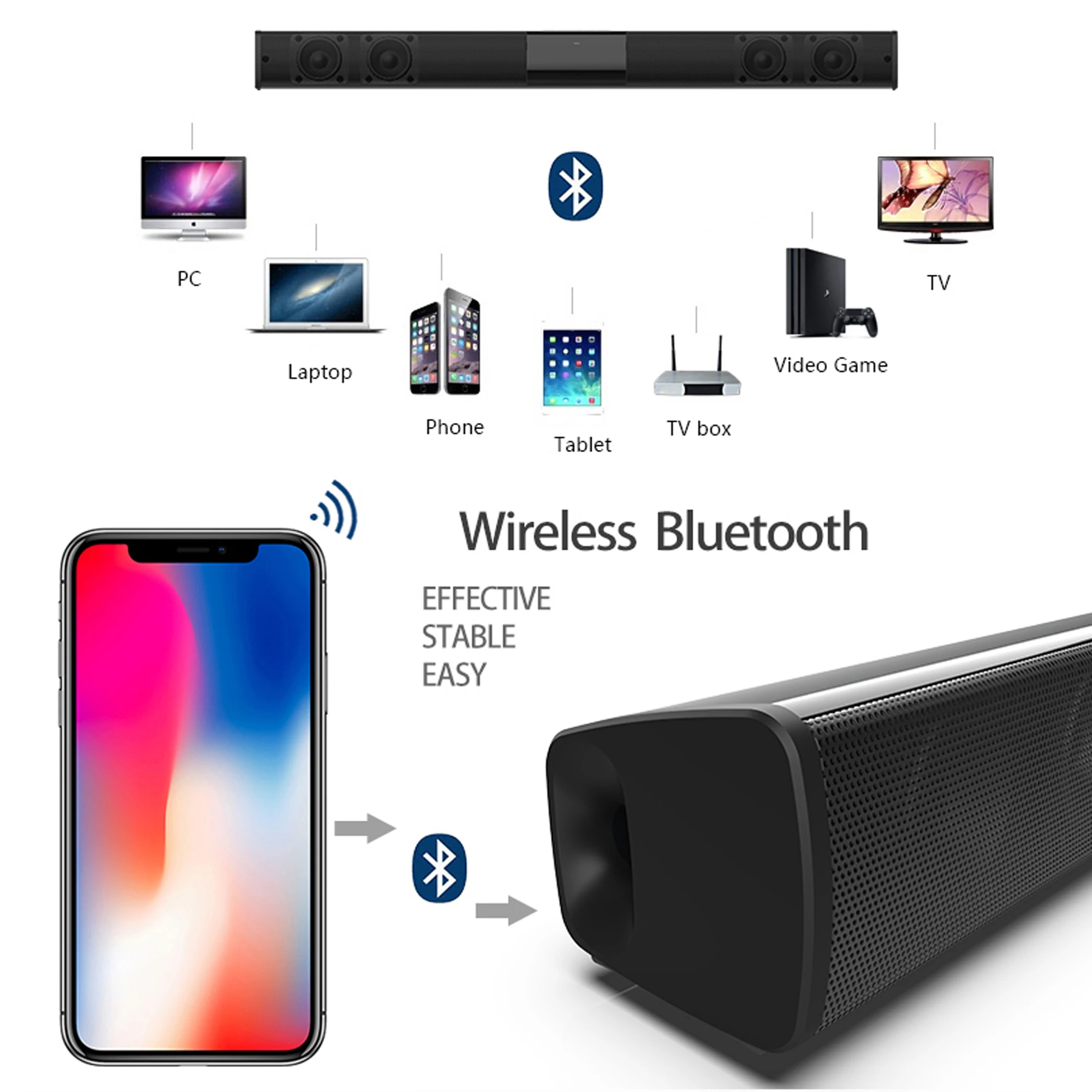 40W High Power Soundbar for TV - Home Cinema With Wireless Rear Speakers incelemesi ve fiyatı