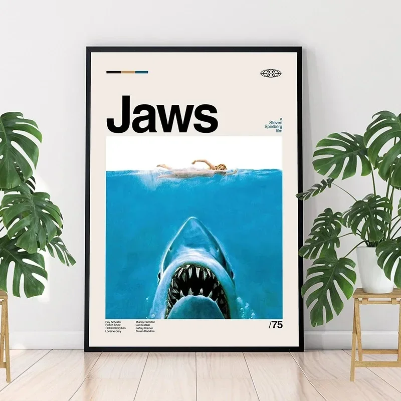 Minimalist Art Jaws Movie Post - Home Cinema Interiors incelemesi ve fiyatı