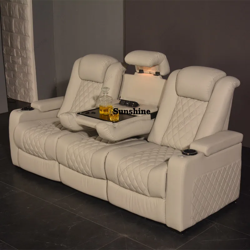 White Color 3seater Electric C - Home Cinema Interiors incelemesi ve fiyatı
