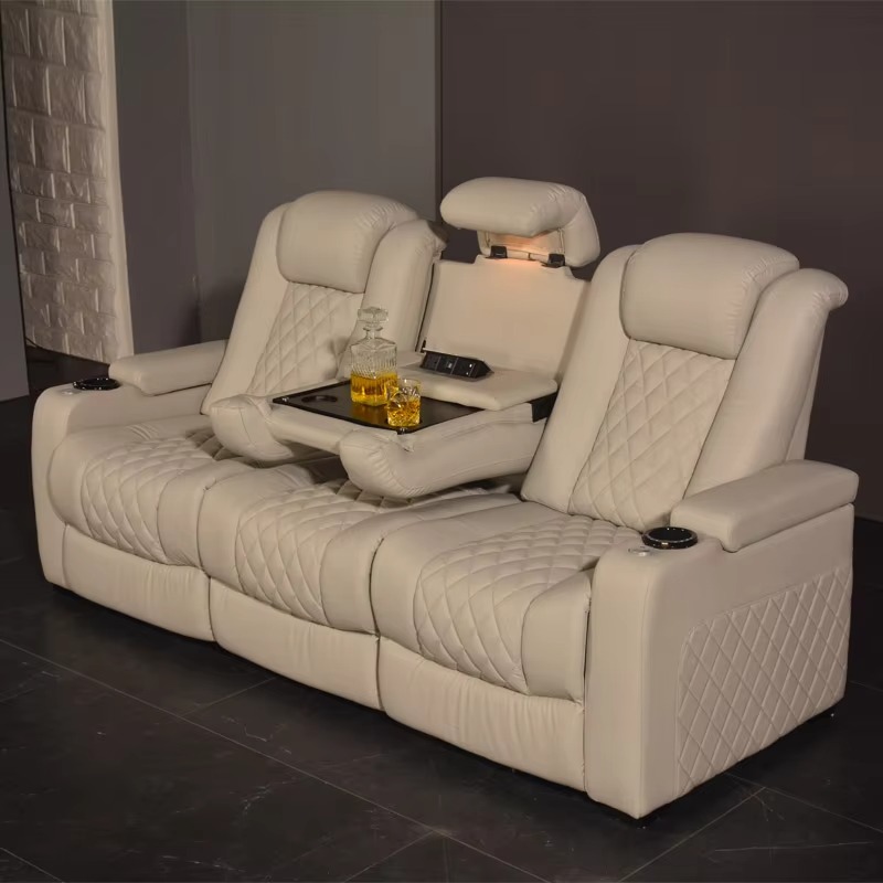 White Color 3seater Electric C - Home Cinema Interiors incelemesi ve fiyatı