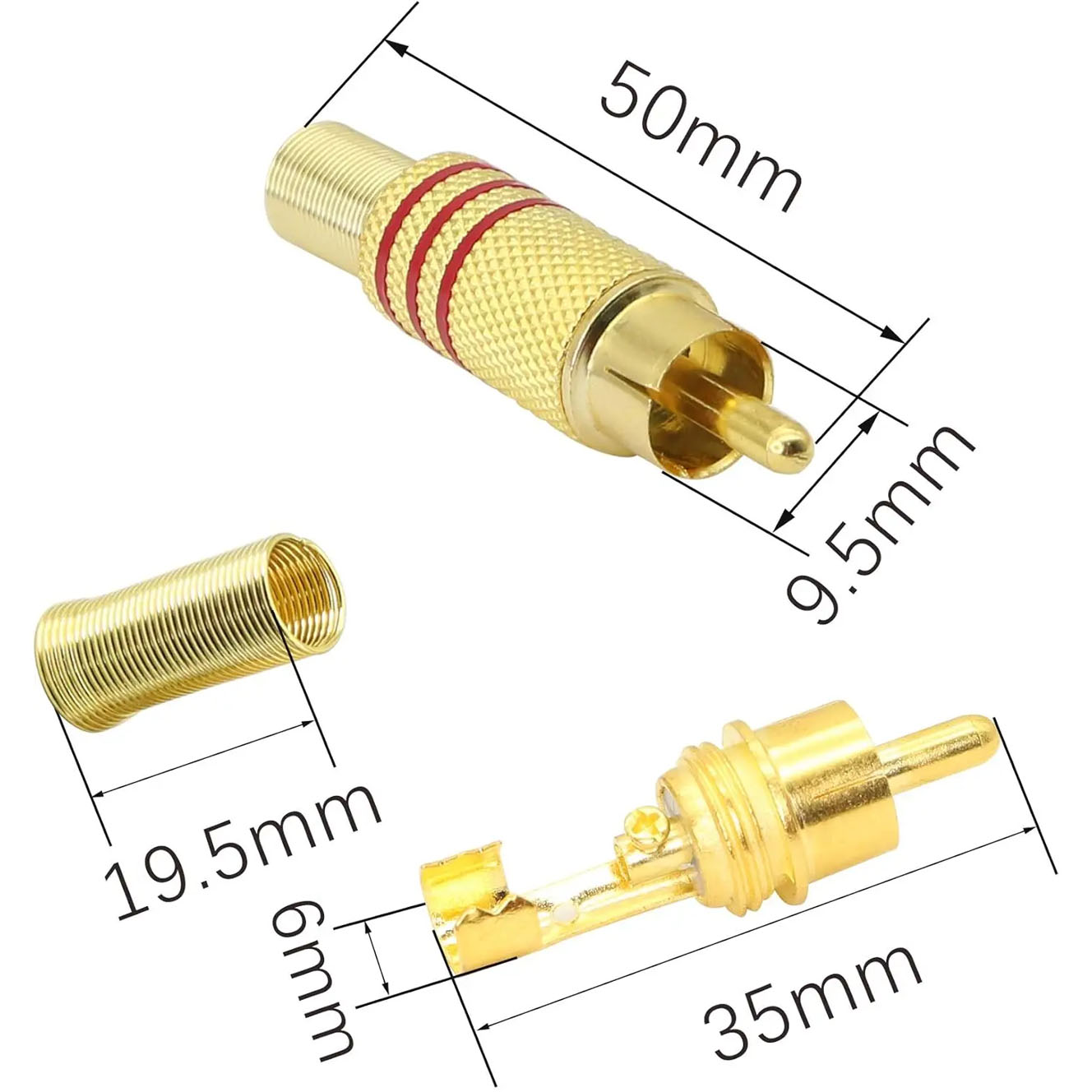 4PCS RCA Plug Gold Plated Sold - Klipsch Home Cinema incelemesi ve fiyatı